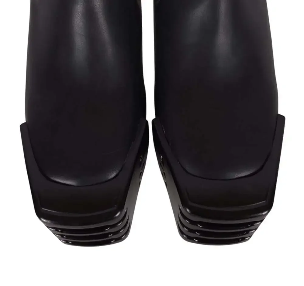 Rick Owens Grilled Kiss Boots US 11 EU 44 Mens Black Clear Transparent $2885